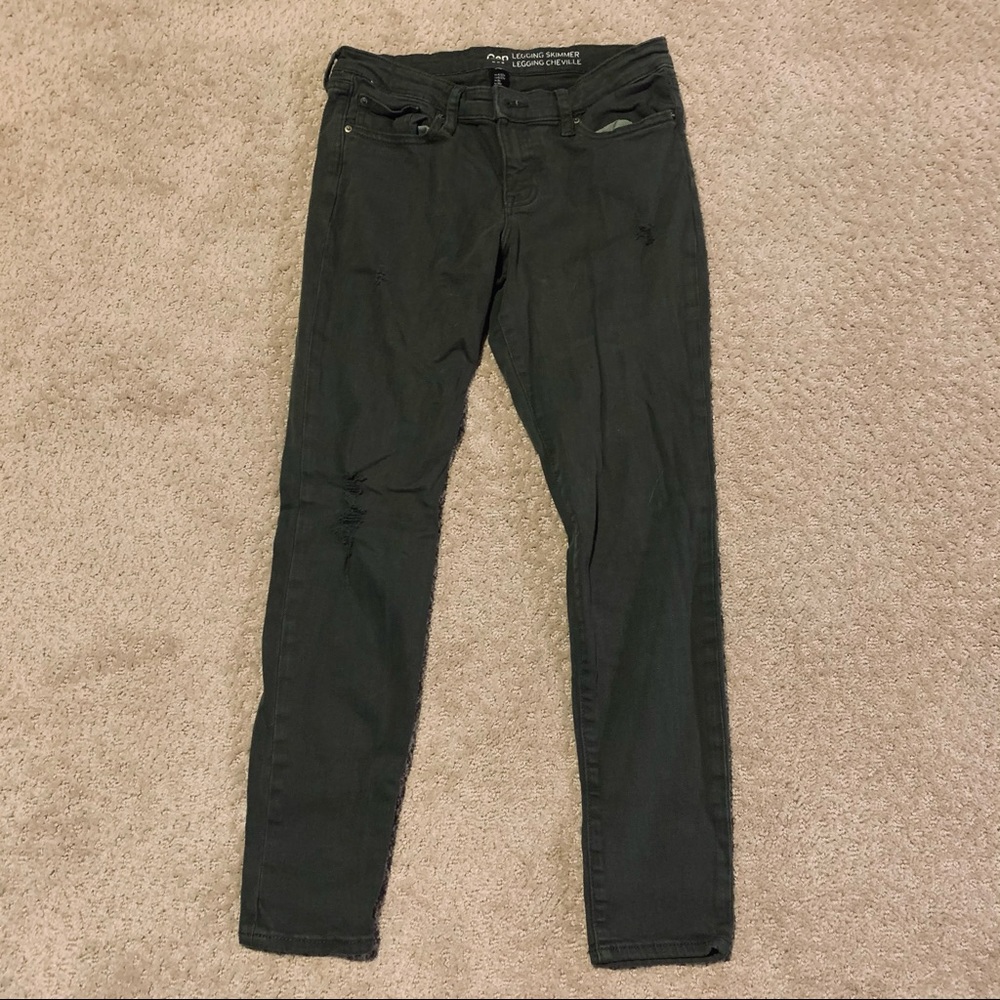 Army Green Gap Jeggings